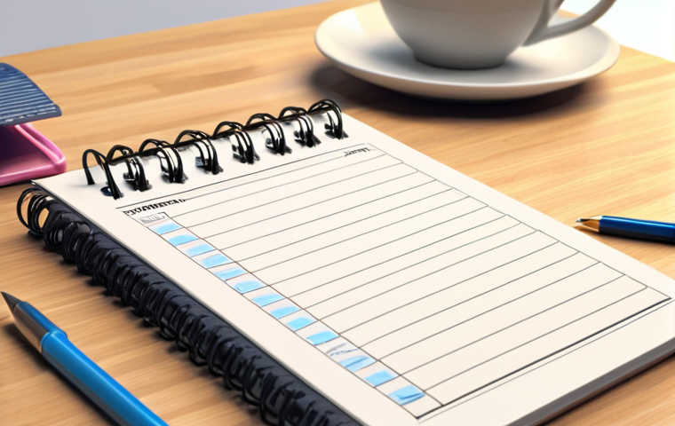 A to-do list for the day with urgent tasks at the top, in a brightly lit workspace.