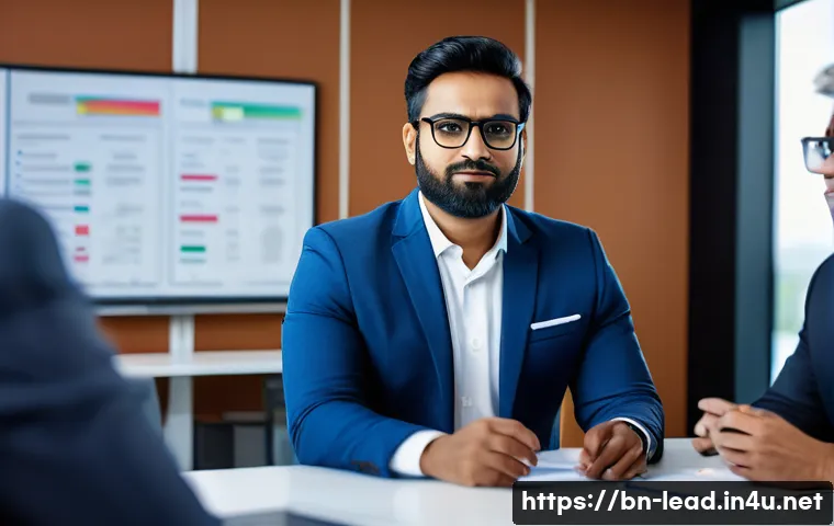 리더십 자격증 추천 과정 - A professional Bengali business leader in a modern corporate office setting, wearing formal attire a...