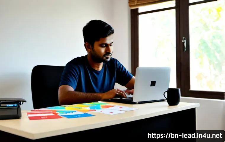 Home 17 효율적인 업무 관리 방법 - Photorealistic efficient work management scene, a Bangladeshi professional at a tidy home office des...